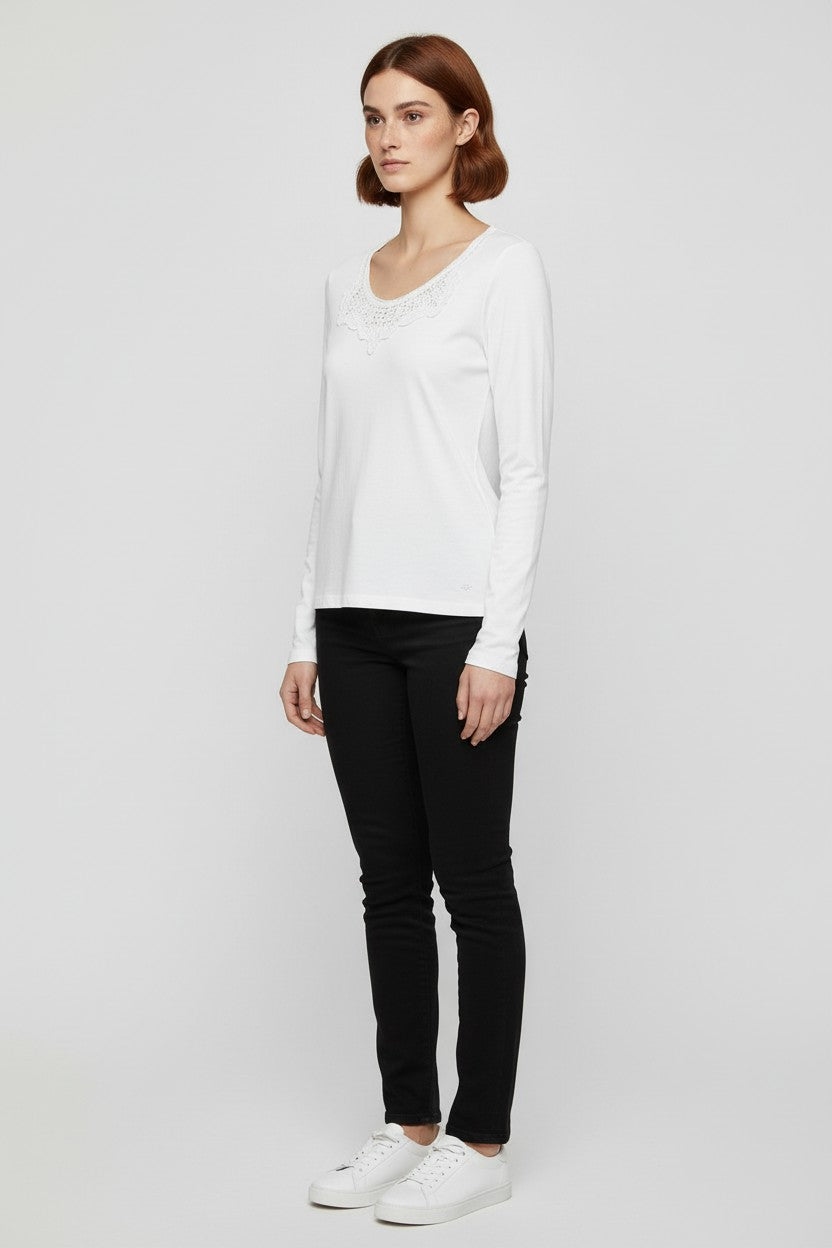 ESPRIT Damen Top Weiß Größe L