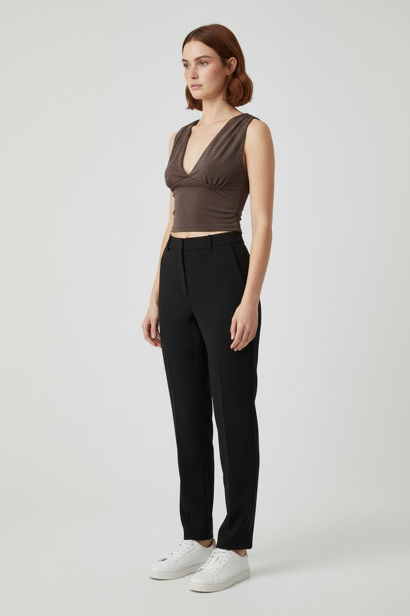 Gina Tricot Damen Top Braun Größe XS