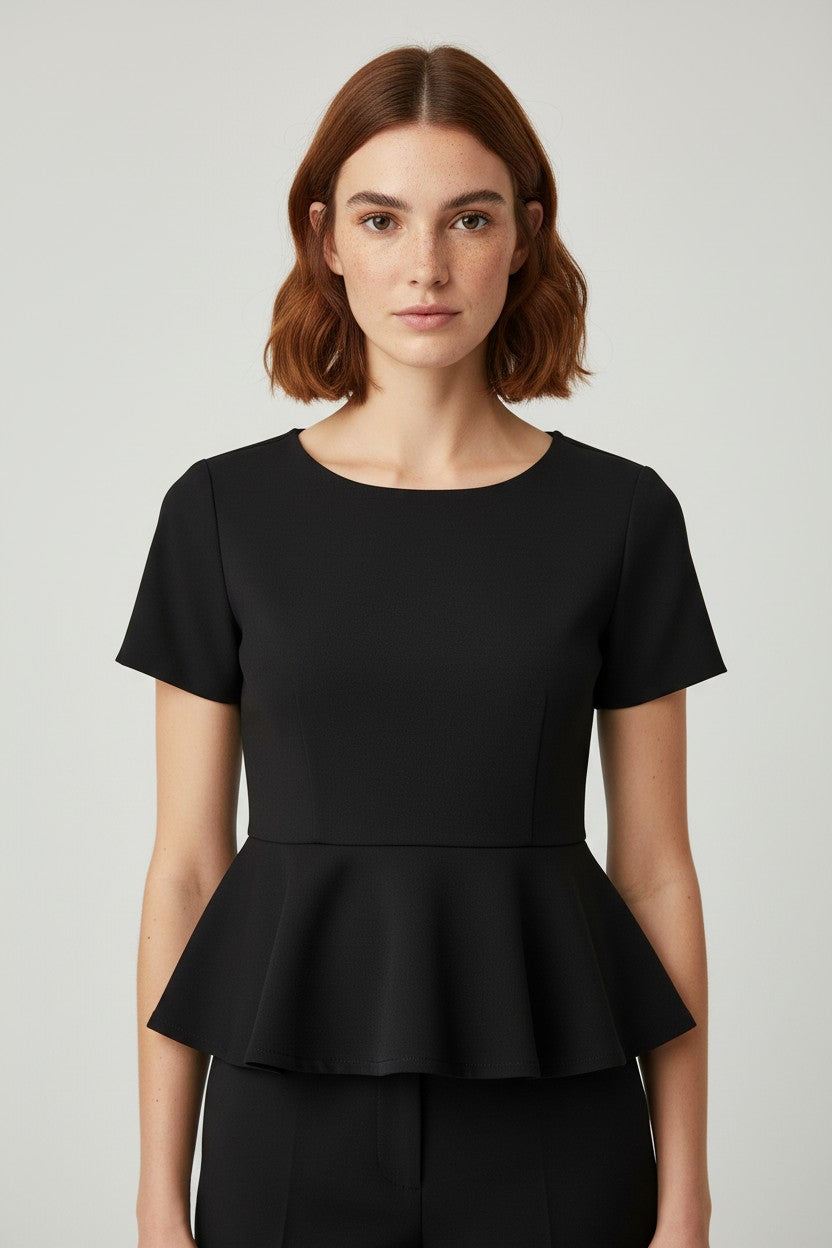 Guess Damen Peplum Top Grau Größe M