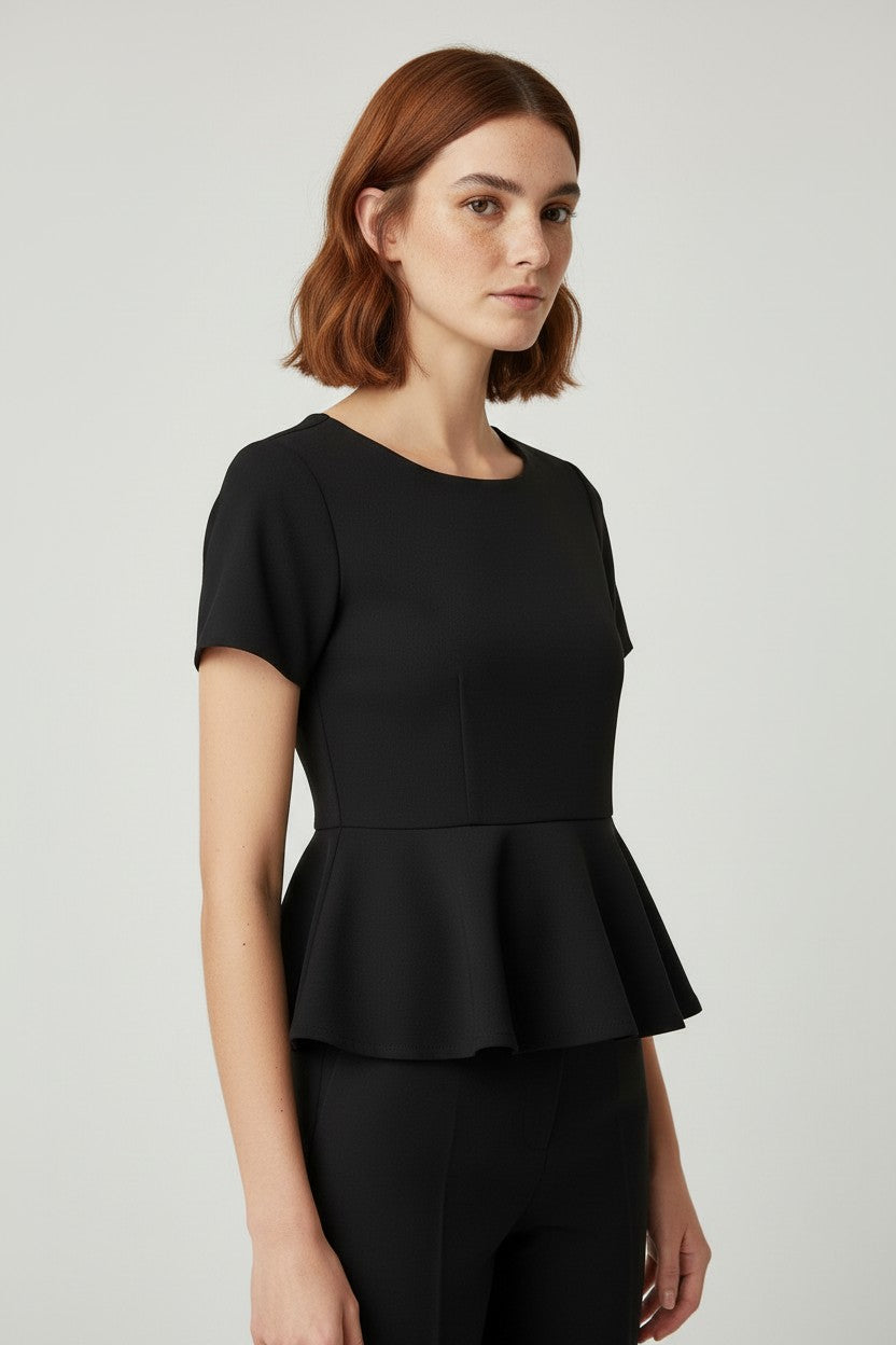 Guess Damen Peplum Top Grau Größe M