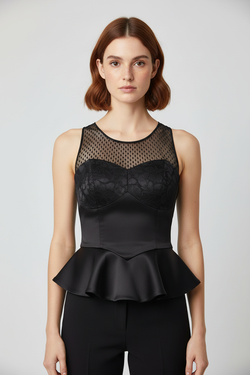 Guess Damen Top Schwarz Größe XS
