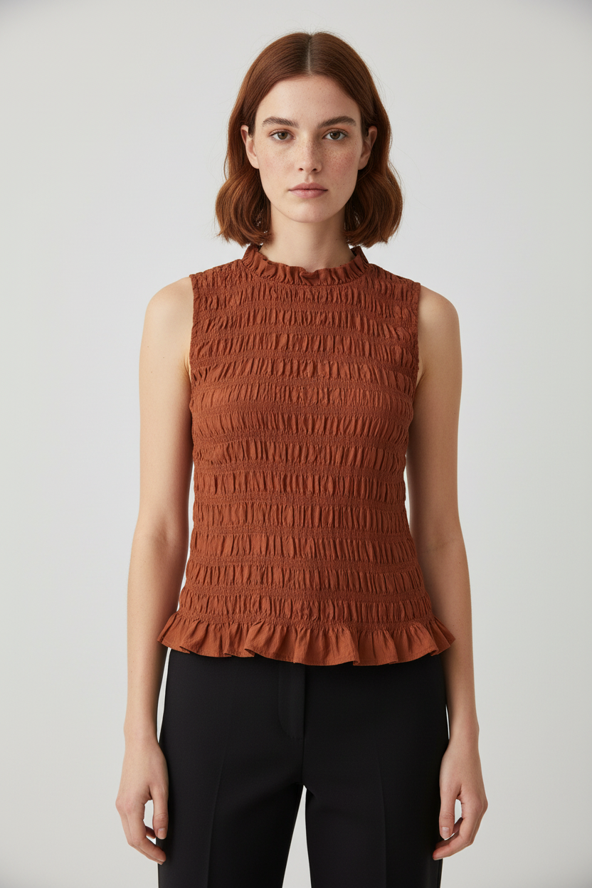 H&M Damen Top Braun Größe XL