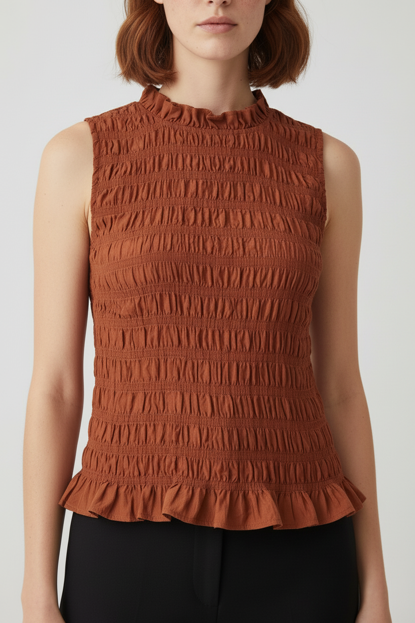 H&M Damen Top Braun Größe XL