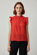 H&M Damen Top Rot Größe S