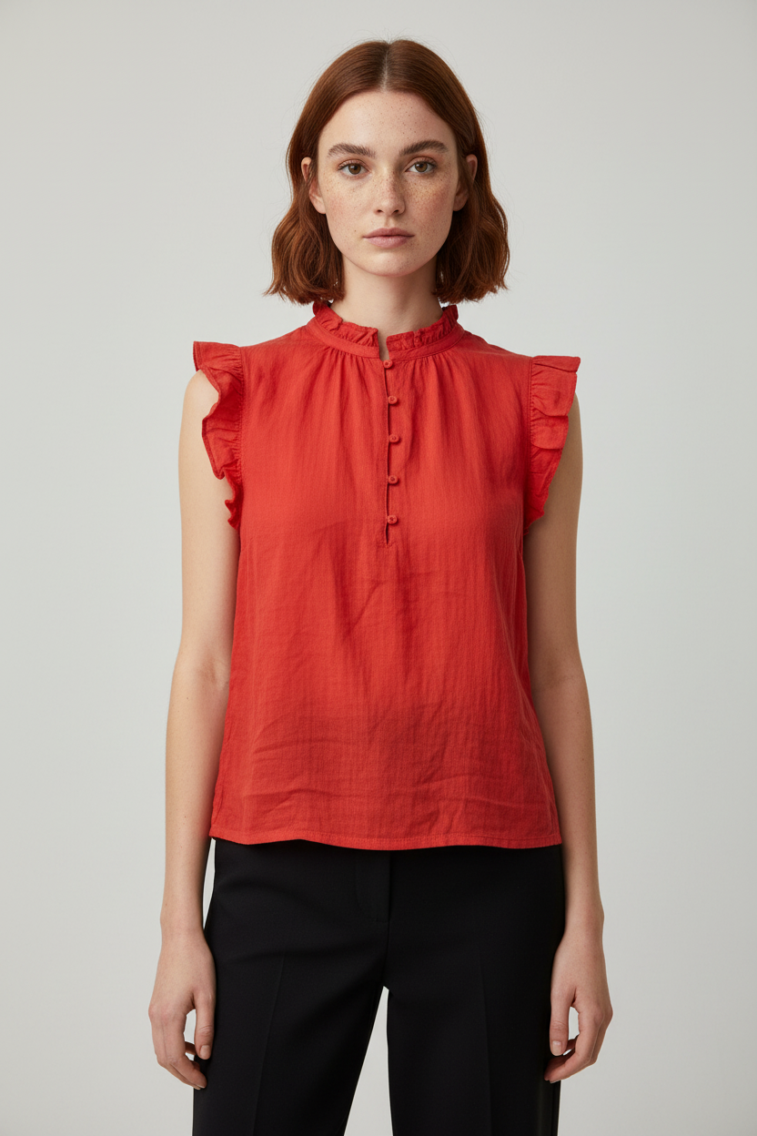 H&M Damen Top Rot Größe S