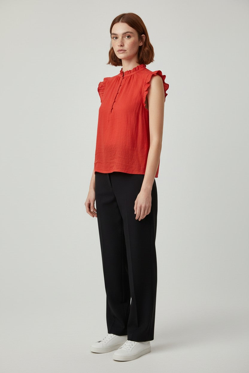 H&M Damen Top Rot Größe S