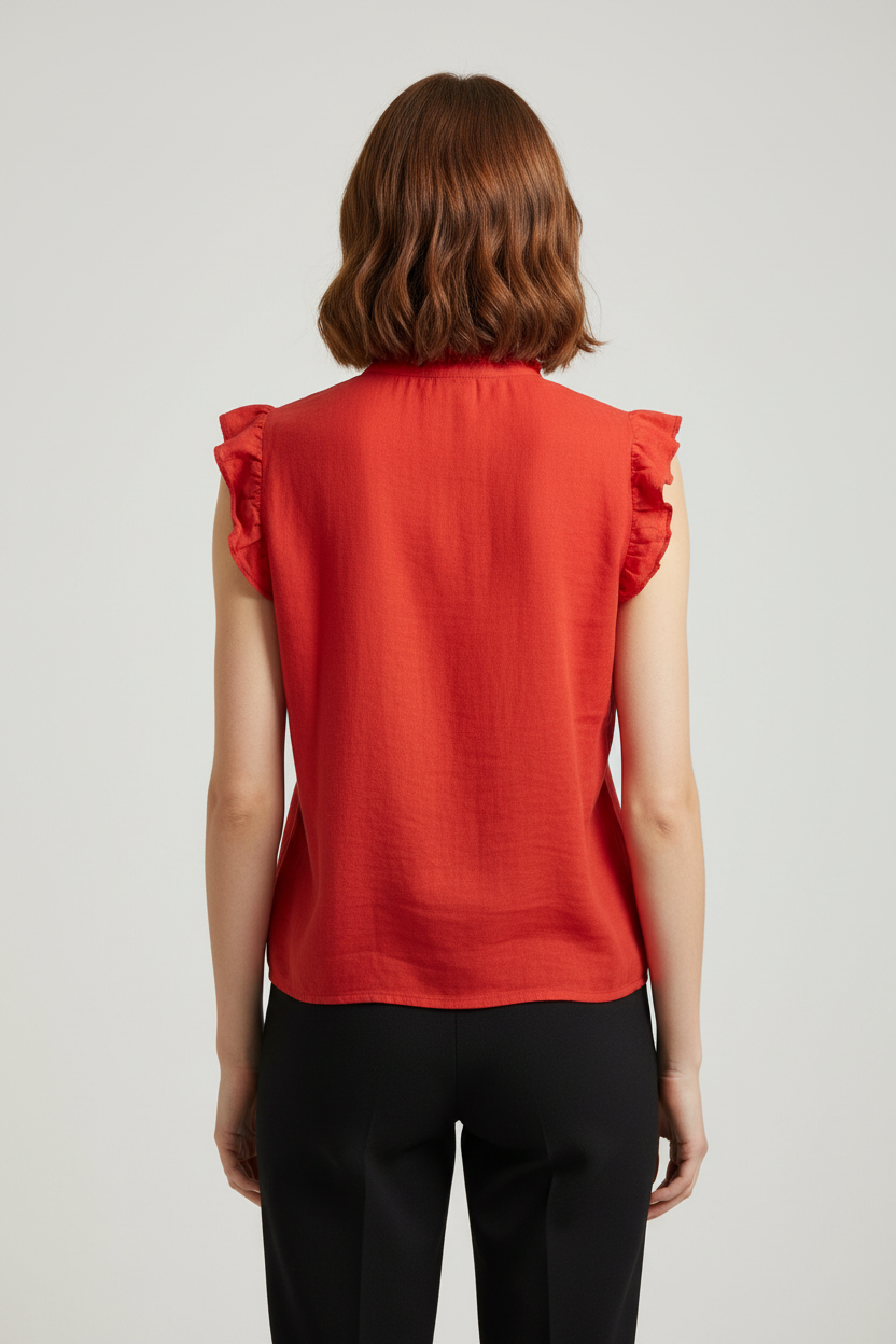 H&M Damen Top Rot Größe S