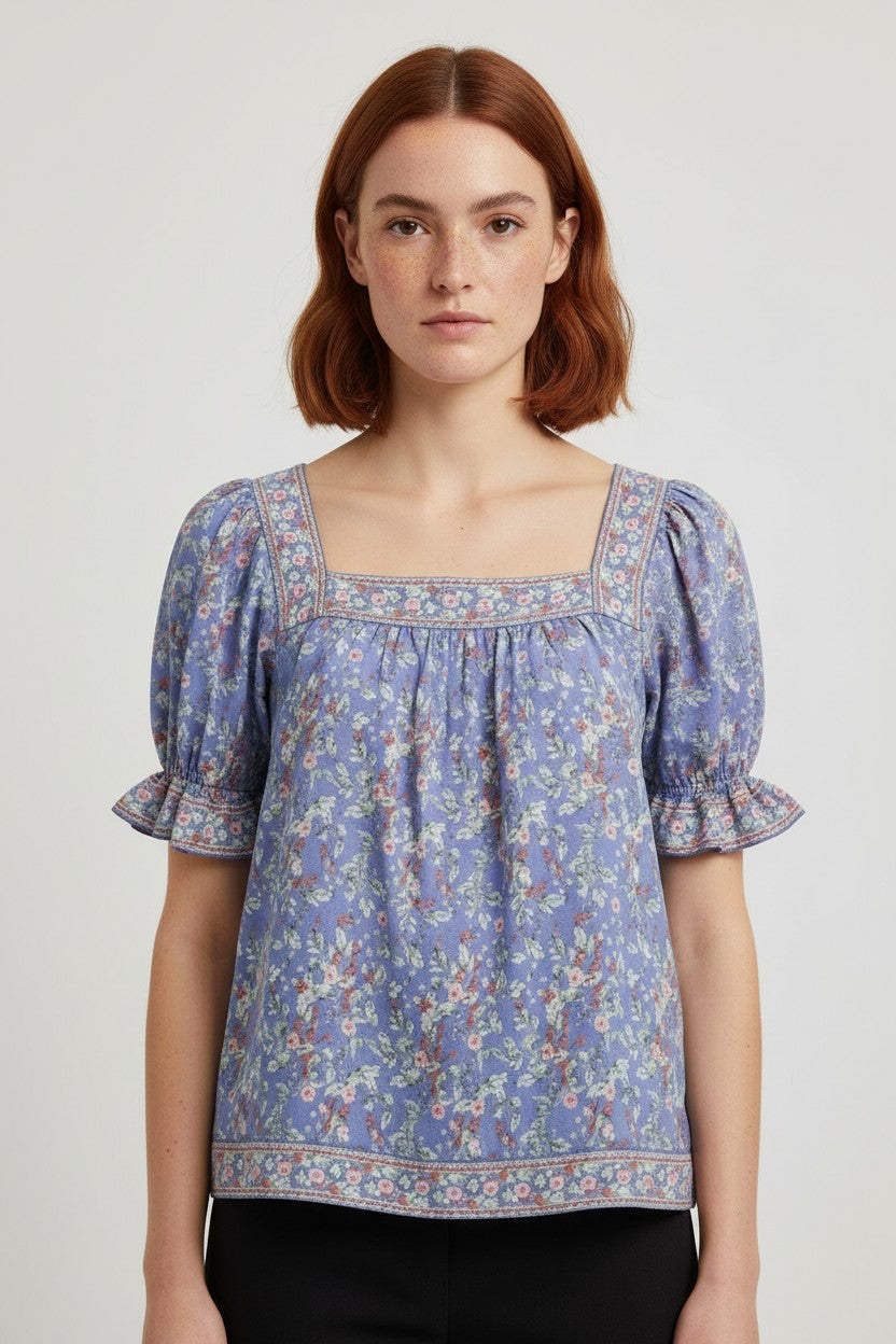 Max Studio Damen Top Blau Mehrfarbig Größe XS