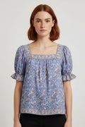 Max Studio Damen Top Blau Mehrfarbig Größe XS