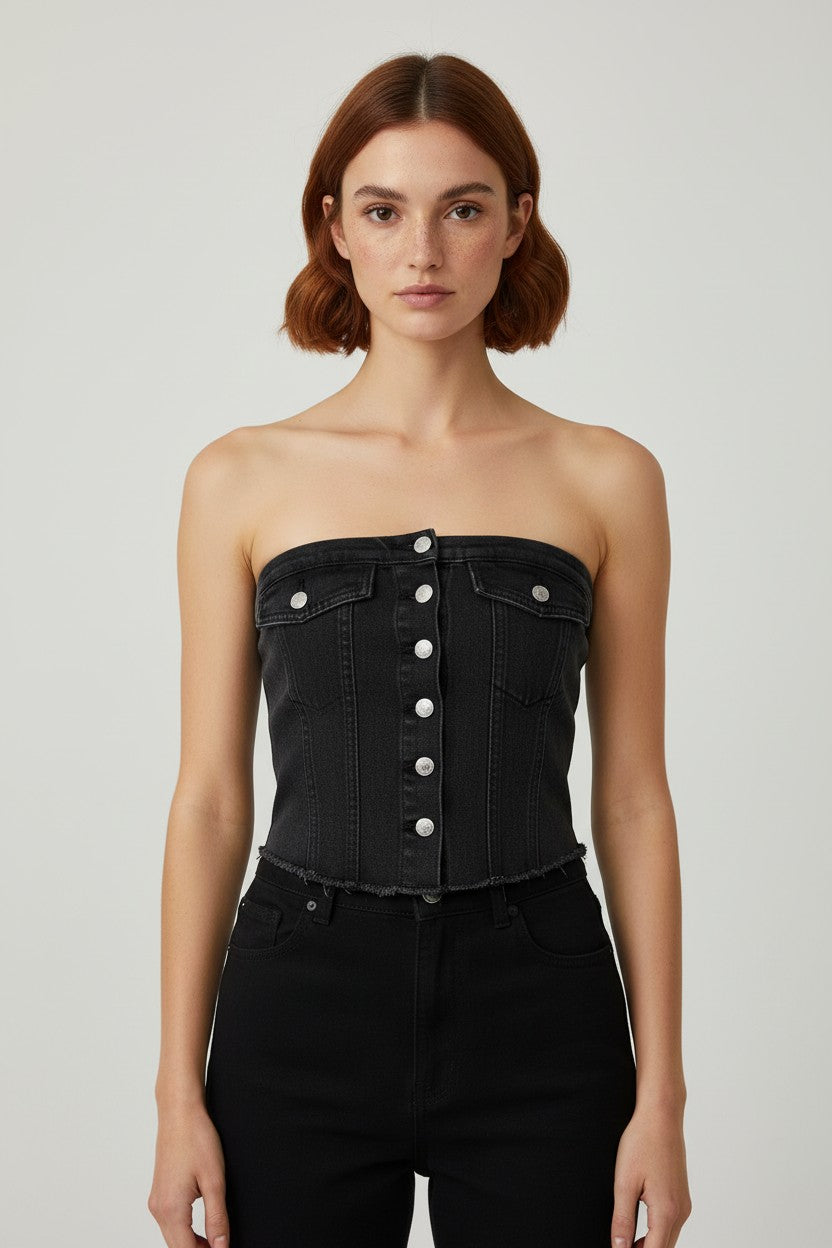 New Yorker Damen Top Grau Größe M