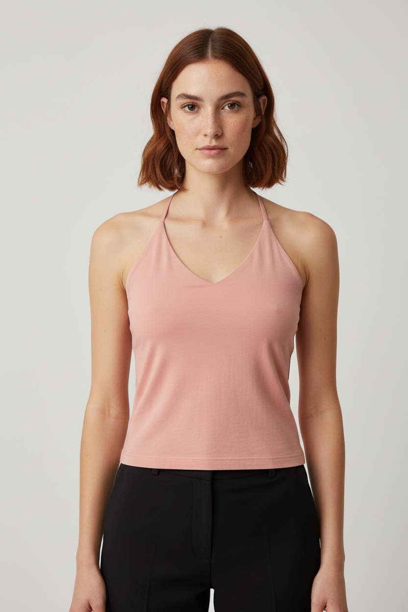 Noa Noa Damen Neckholder Top Pink Größe L