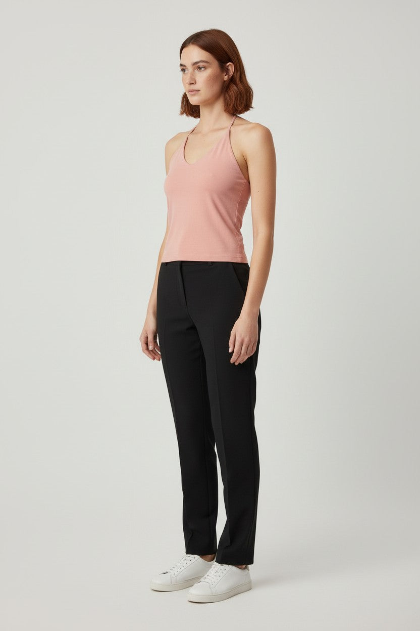 Noa Noa Damen Neckholder Top Pink Größe L