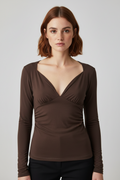 Oh Polly Damen Top Braun Größe XL