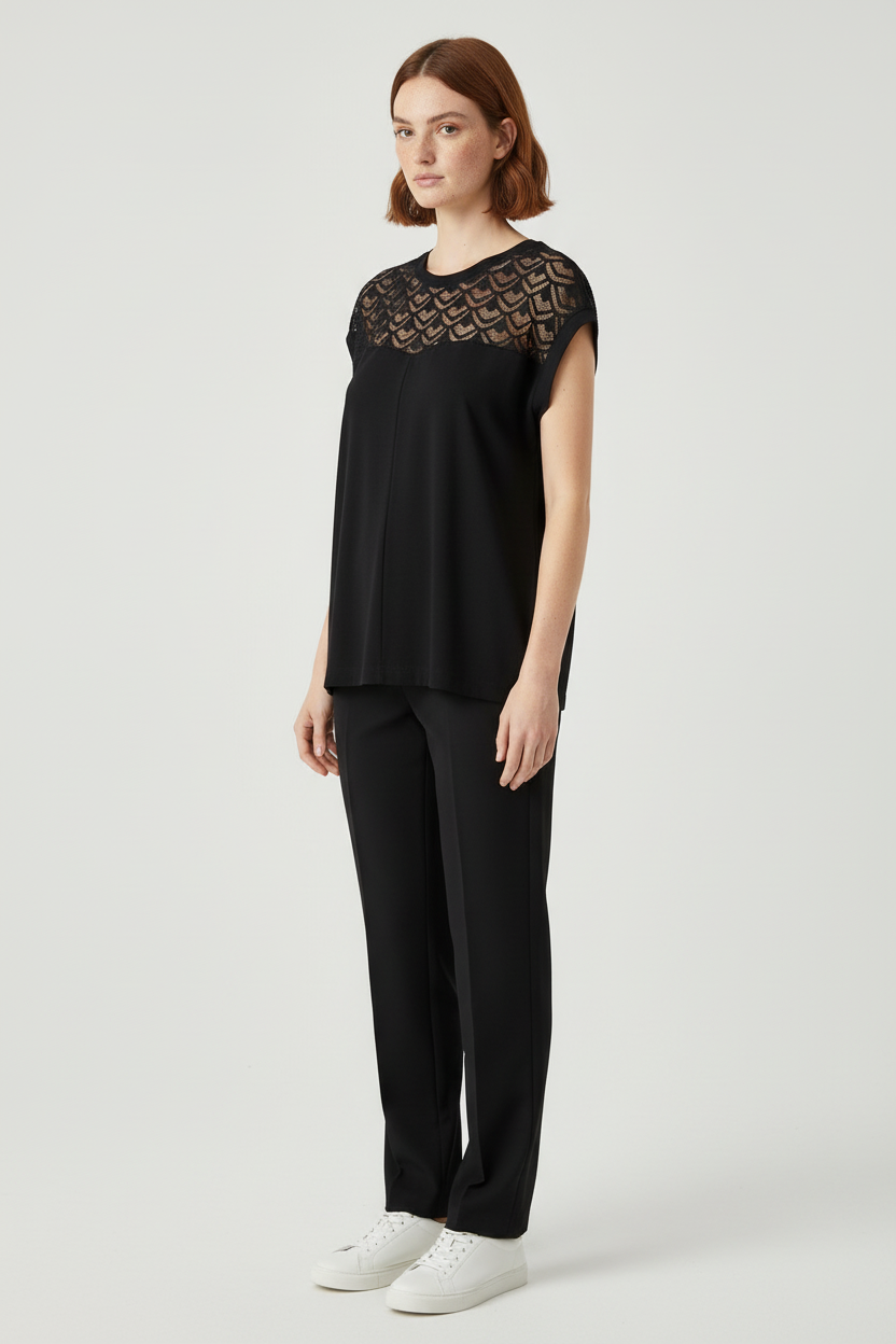 ONLY Damen Top Schwarz Größe XL