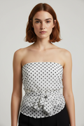 Romwe Damen Top Weiß Schwarz Größe L