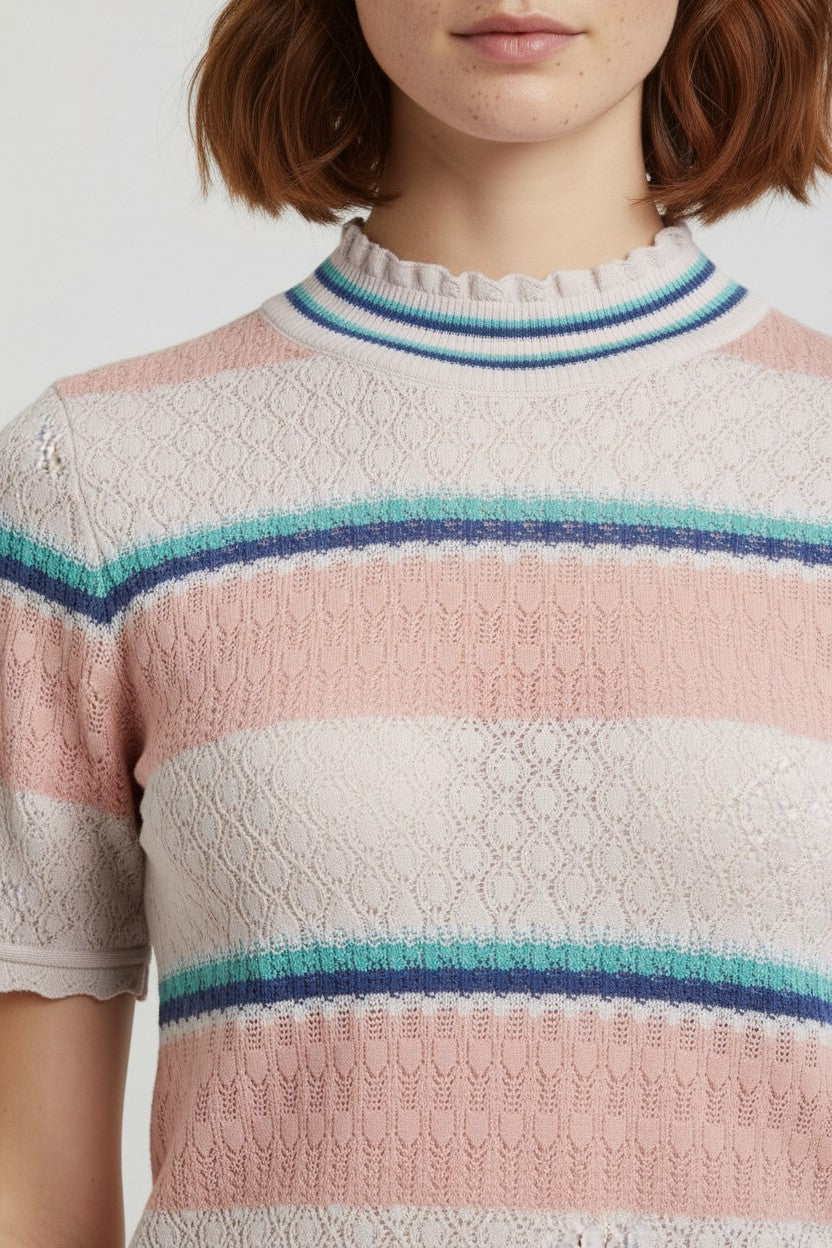 Samsøe & Samsøe Damen Top Beige Pink Mehrfarbig Größe XS