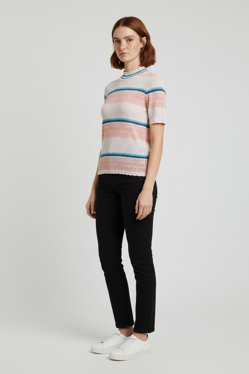 Samsøe & Samsøe Damen Top Beige Pink Mehrfarbig Größe XS