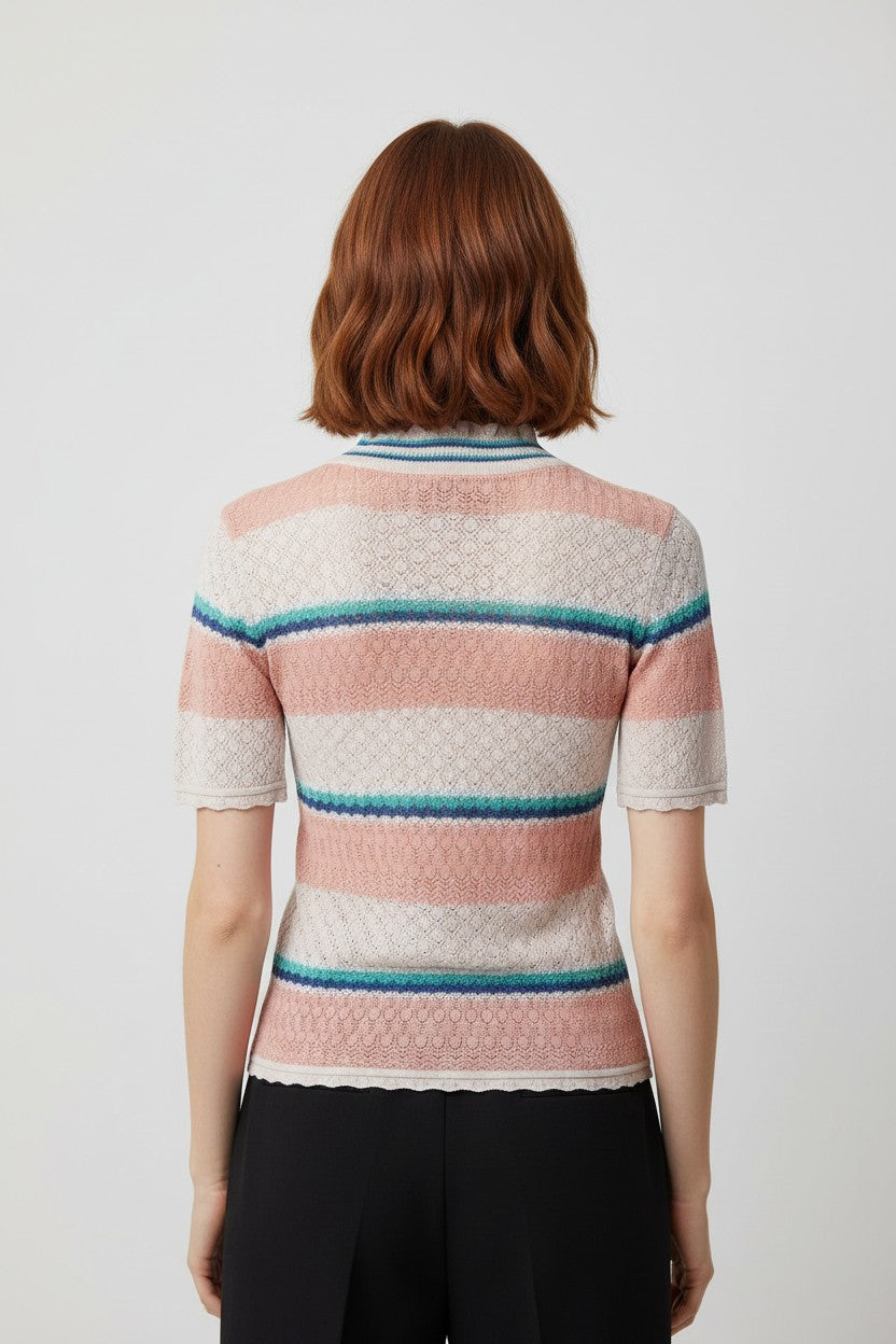 Samsøe & Samsøe Damen Top Beige Pink Mehrfarbig Größe XS