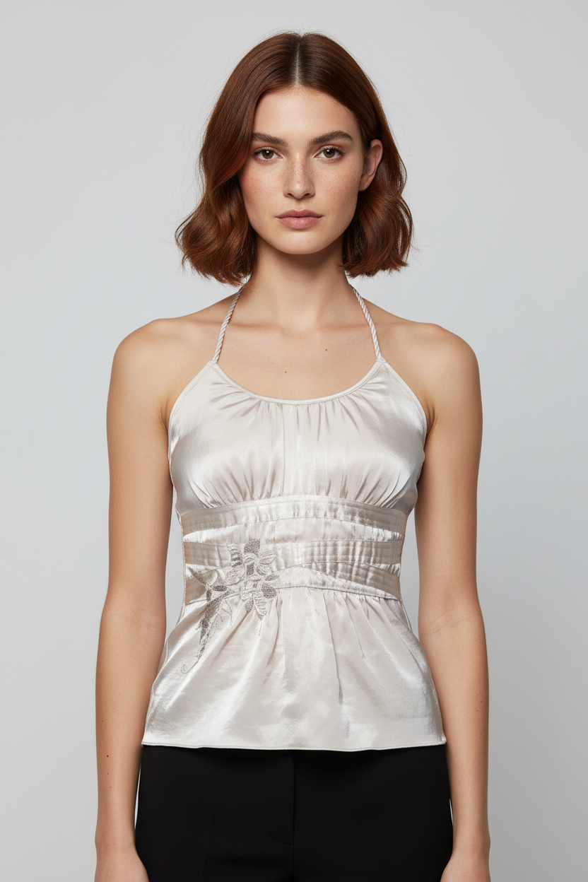 VILA Damen Top Beige Größe XS