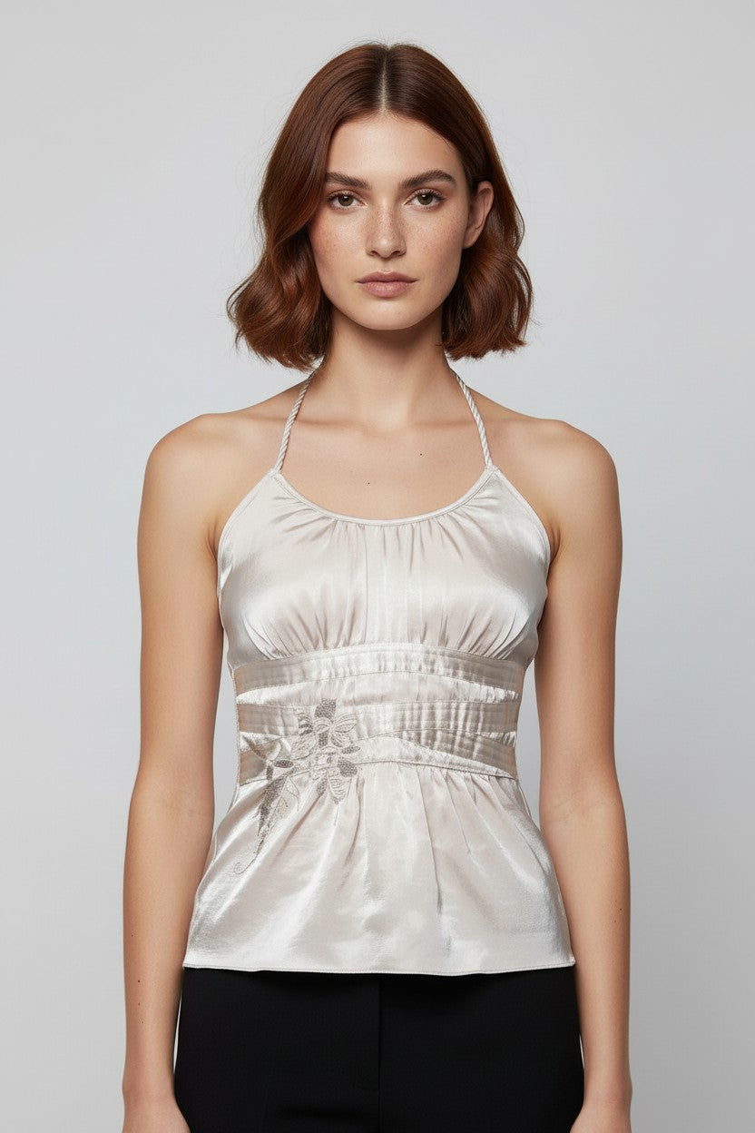 VILA Damen Top Beige Größe XS
