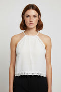Zara Damen Top Weiß Größe XS