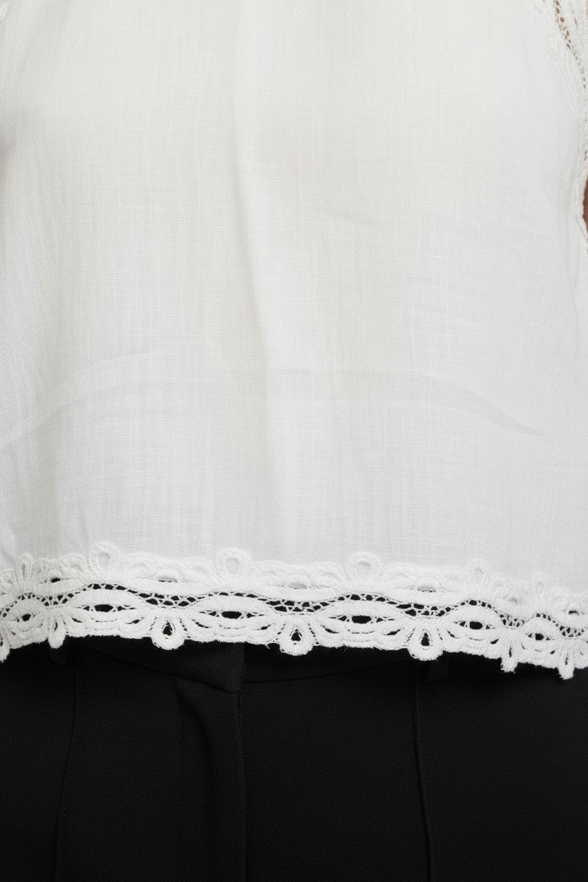 Zara Damen Top Weiß Größe XS