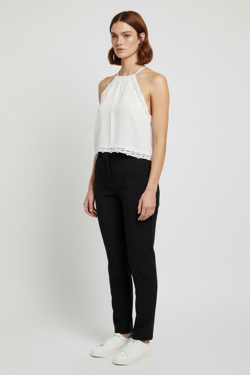 Zara Damen Top Weiß Größe XS