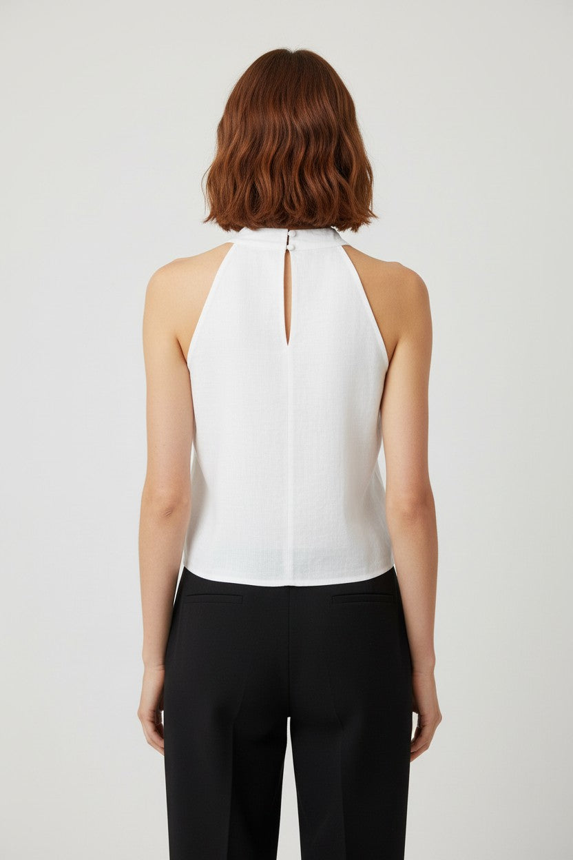 Zara Damen Top Weiß Größe XS