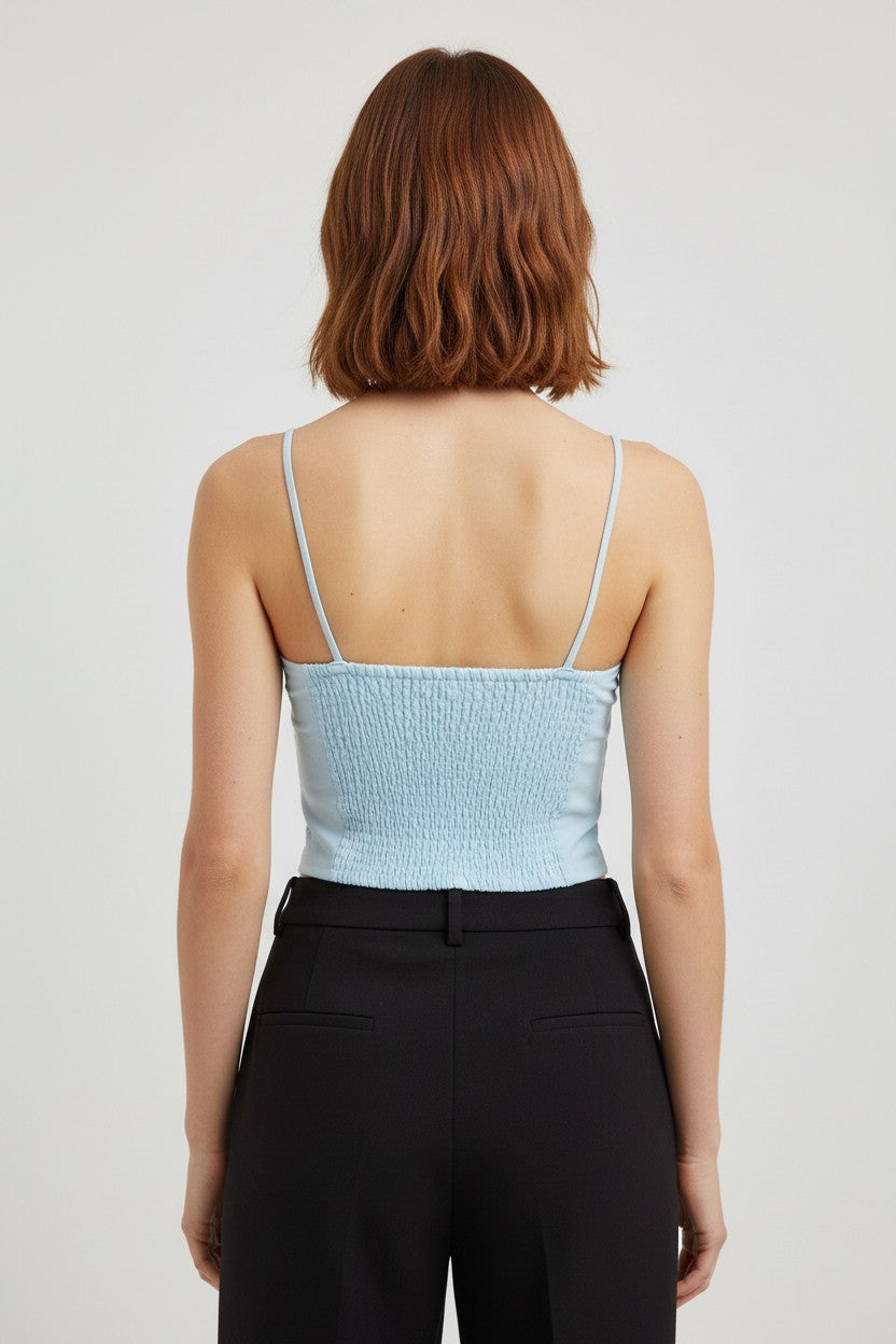 Abercrombie & Fitch Damen Top Blau Größe S