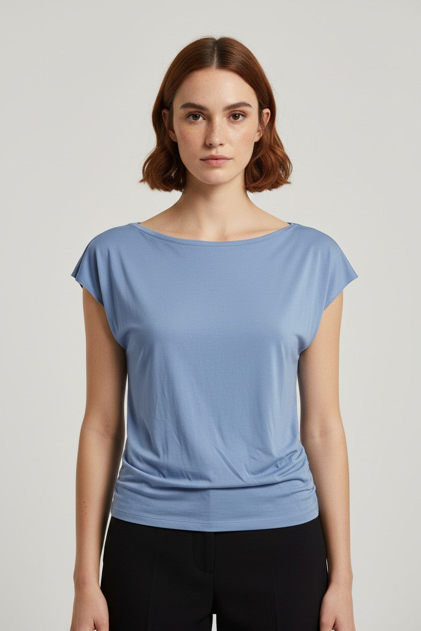 Design by Si Damen Top Blau Größe M/L