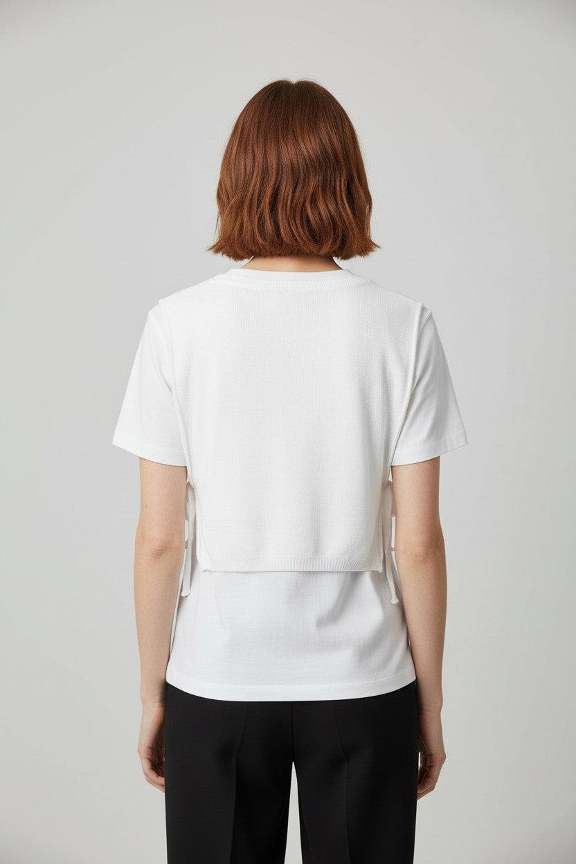 Desigual Damen Top Weiß Größe L