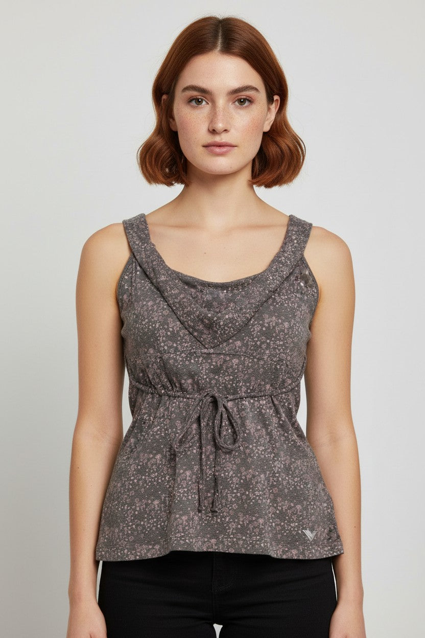 ESPRIT Damen Top Braun/Mehrfarbig Größe M