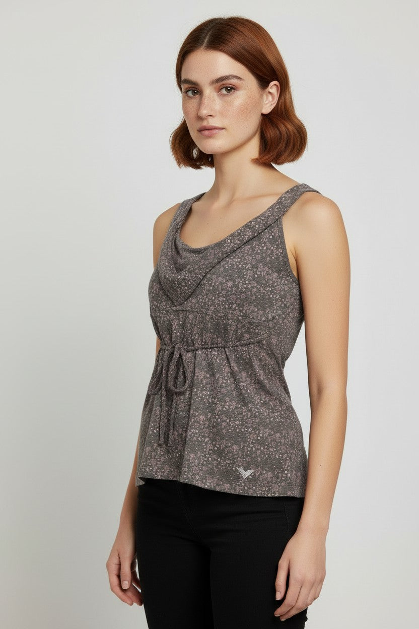 ESPRIT Damen Top Braun/Mehrfarbig Größe M