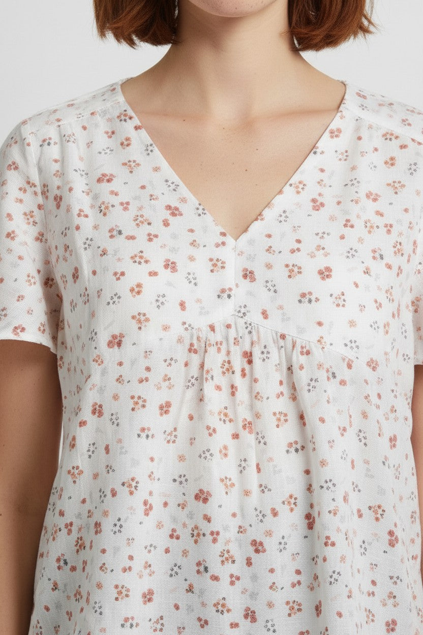 ESPRIT Damen Top Weiß Mehrfarbig Größe XS
