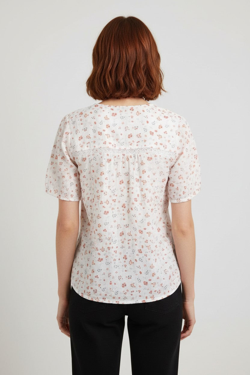 ESPRIT Damen Top Weiß Mehrfarbig Größe XS