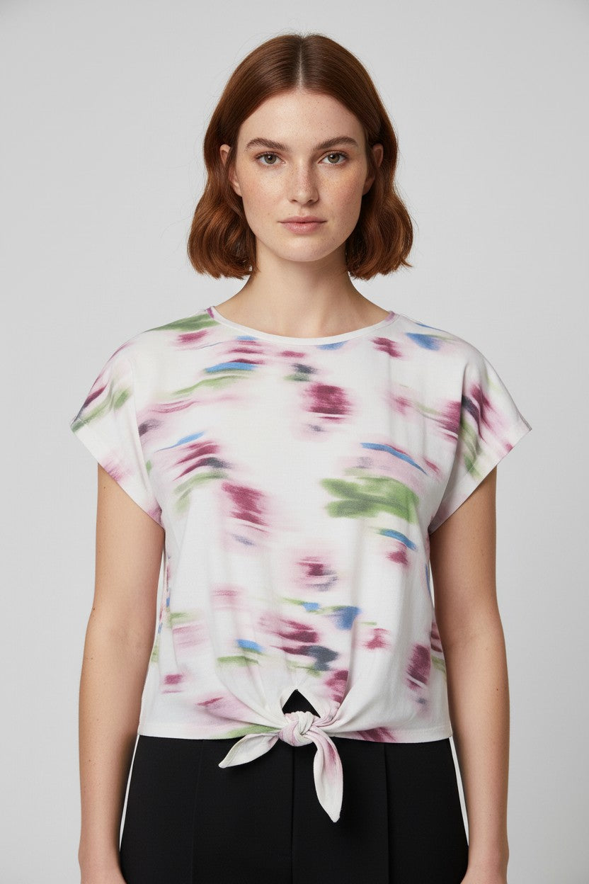 ESPRIT Damen Top Weiß/Mehrfarbig Größe XL