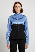 Fire Dragon Damen Top Blau/Schwarz Größe 0XL