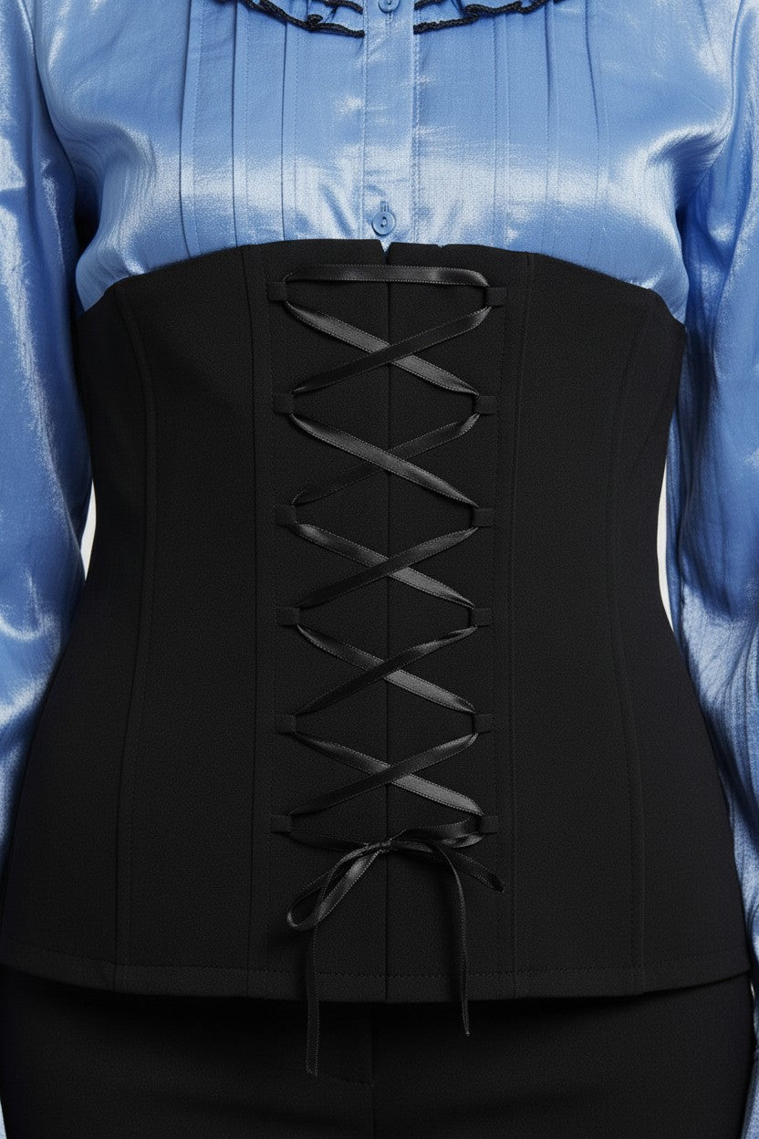 Fire Dragon Damen Top Blau/Schwarz Größe 0XL