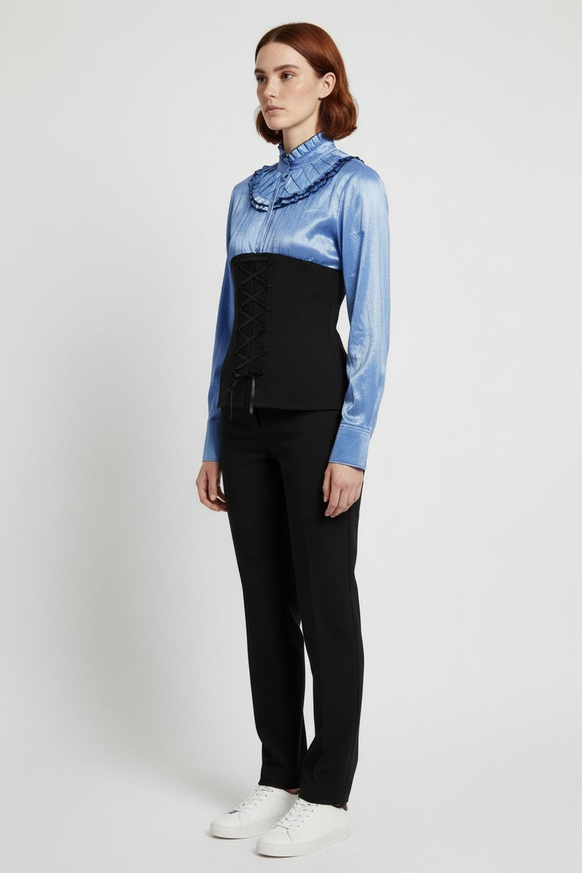 Fire Dragon Damen Top Blau/Schwarz Größe 0XL
