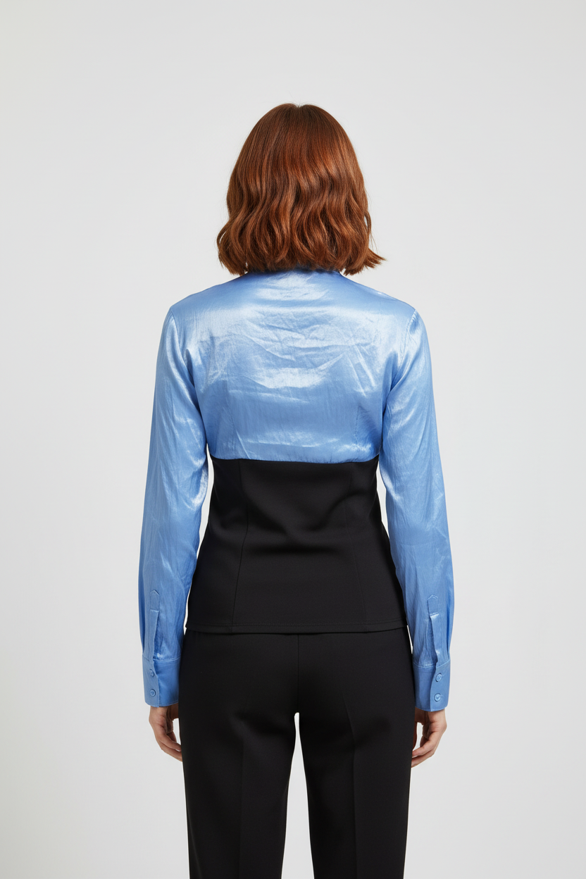 Fire Dragon Damen Top Blau/Schwarz Größe 0XL