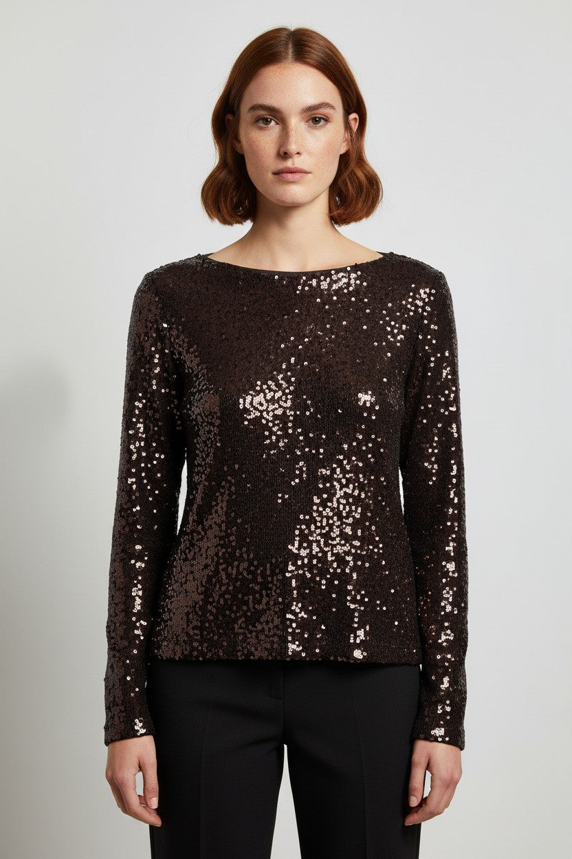 H&M Damen Top Braun Größe XL
