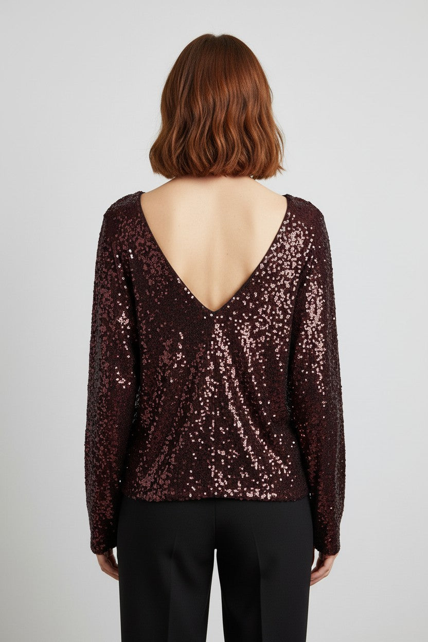 H&M Damen Top Braun Größe XL