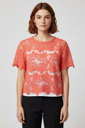 Marella Sport Damen Top Rot Weiß Größe M