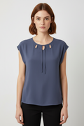 Mexx Damen Top Blau Größe M