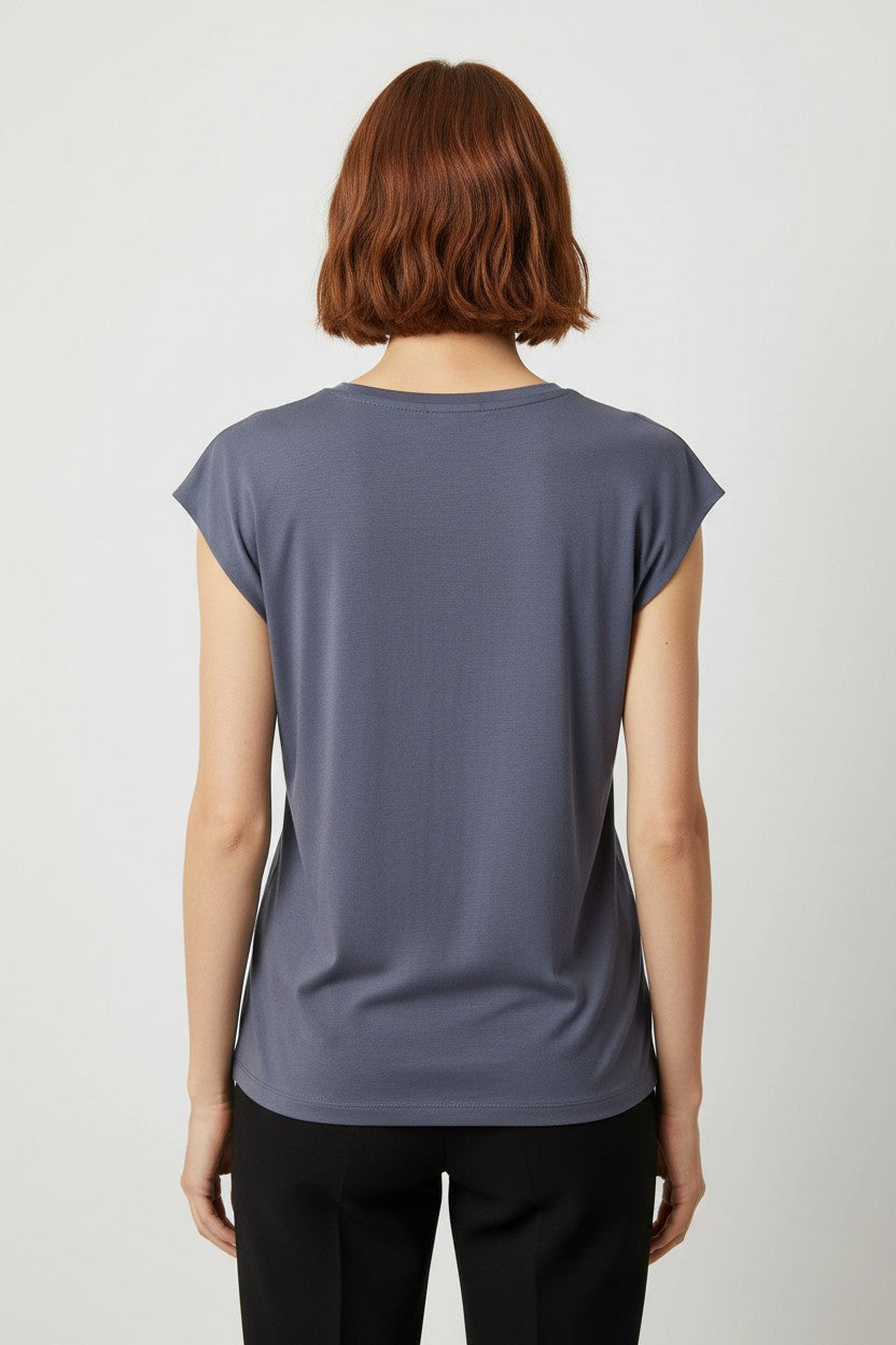 Mexx Damen Top Blau Größe M