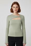 NA-KD Damen Top Grün Größe XL