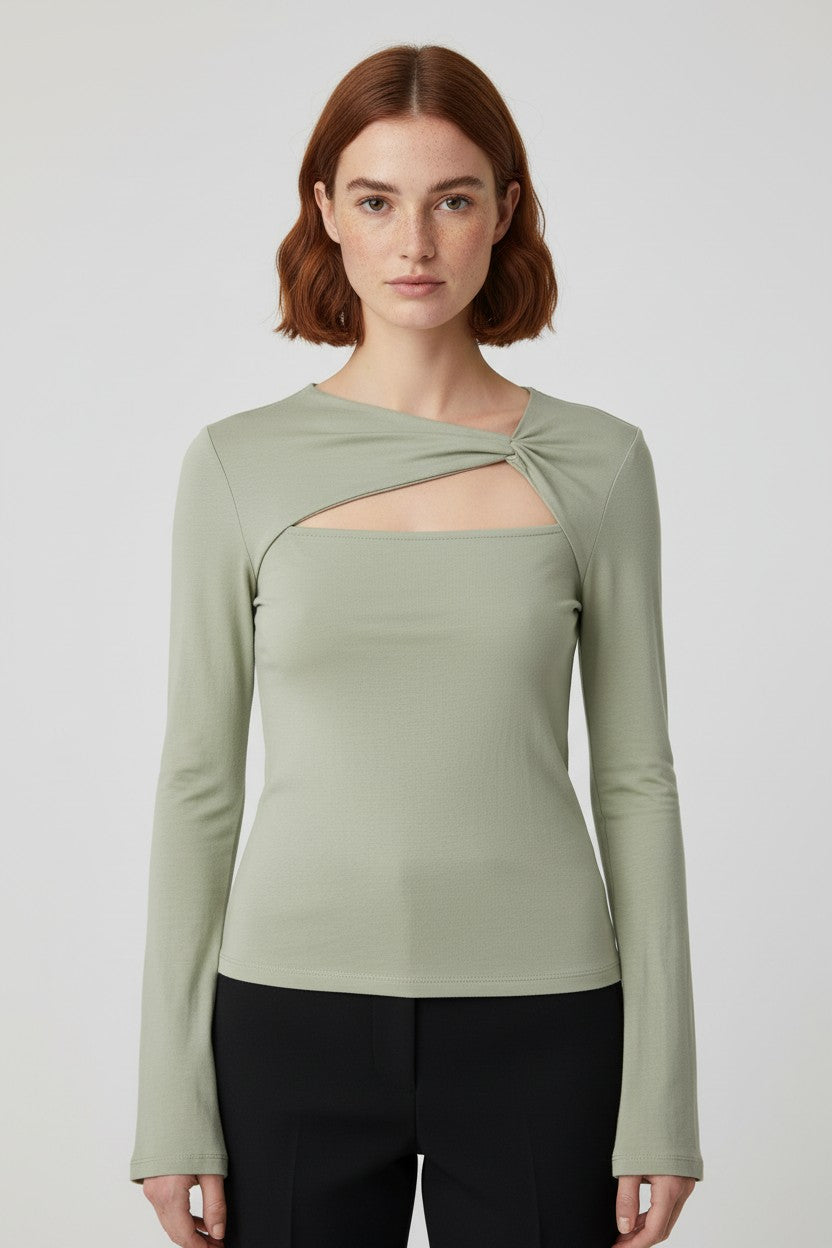 NA-KD Damen Top Grün Größe XL