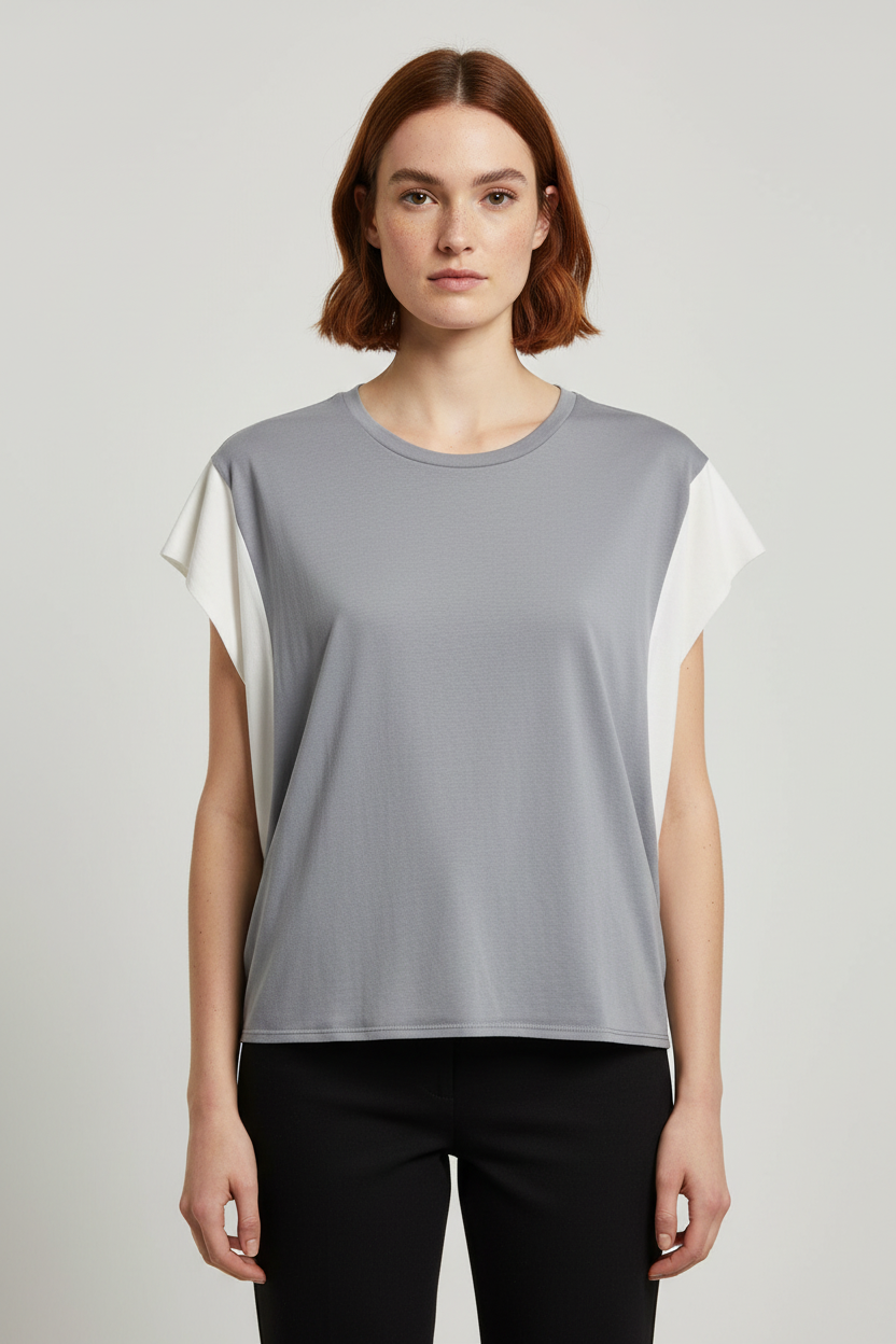 Nike Damen Top Grau Weiß Größe XL