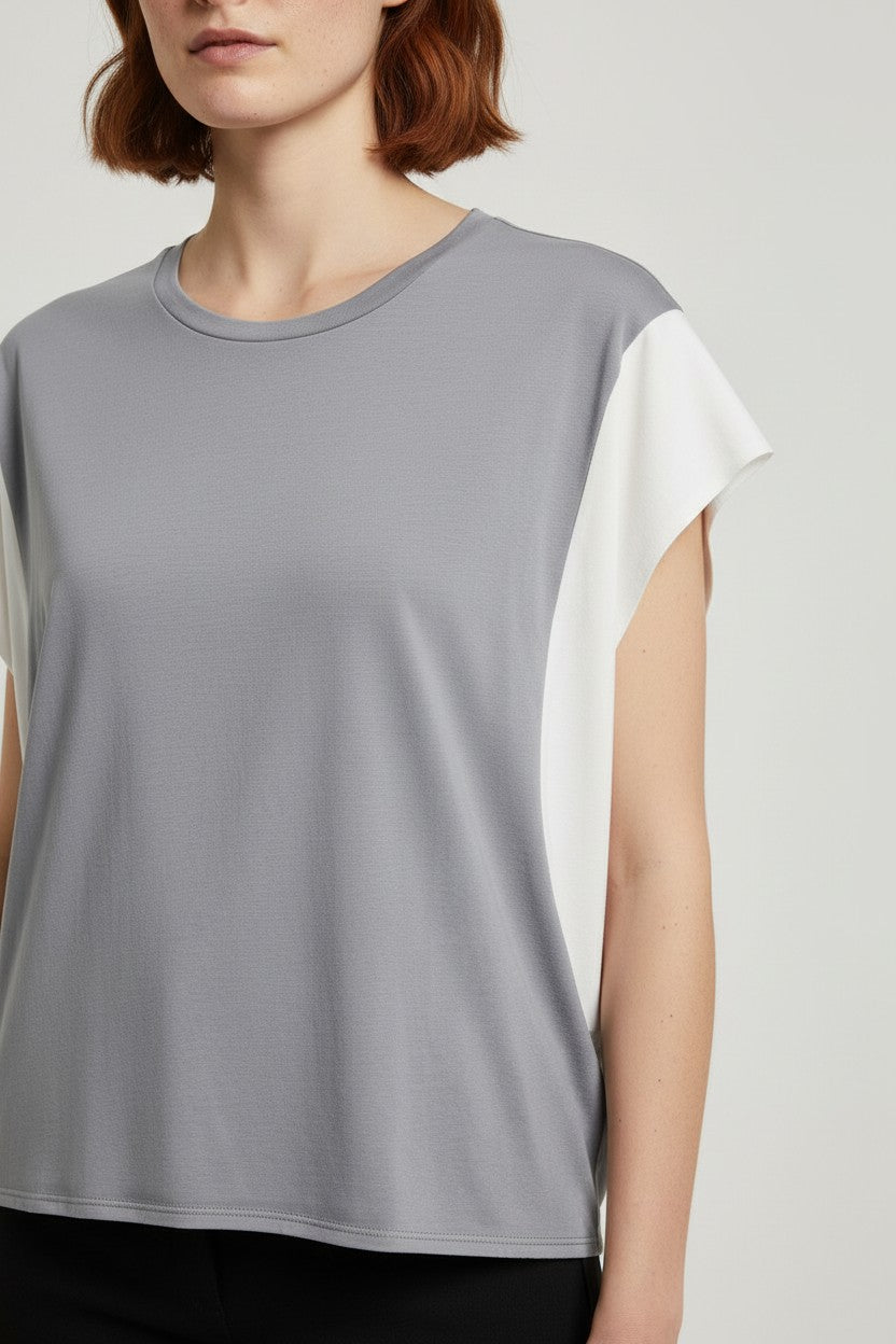 Nike Damen Top Grau Weiß Größe XL