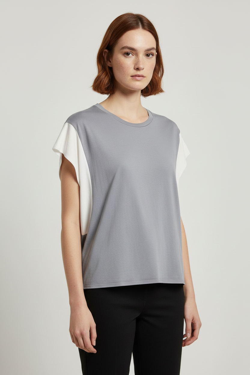 Nike Damen Top Grau Weiß Größe XL
